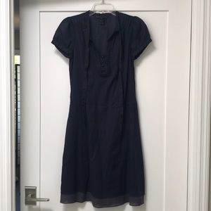 Marc by Marc Jacobs navy blue striped dress